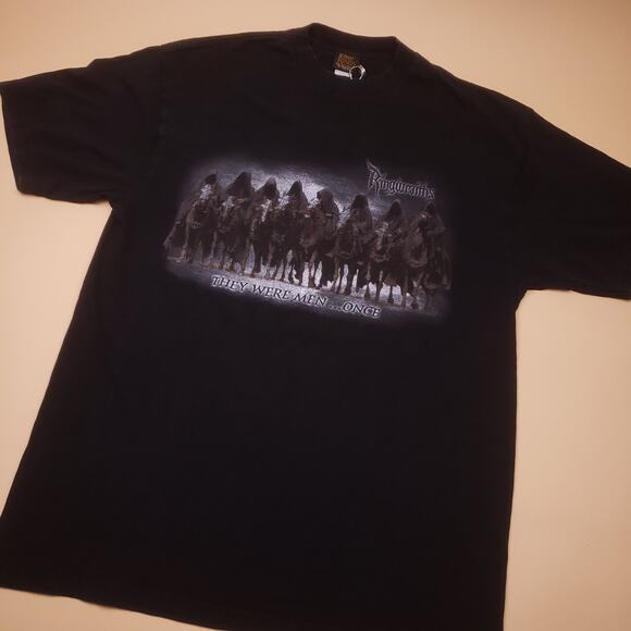 Vintage y2k Lord of the Rings Ringwraiths LOTR Movie Graphic T Shirt Tee Rare - Picture 4 of 10